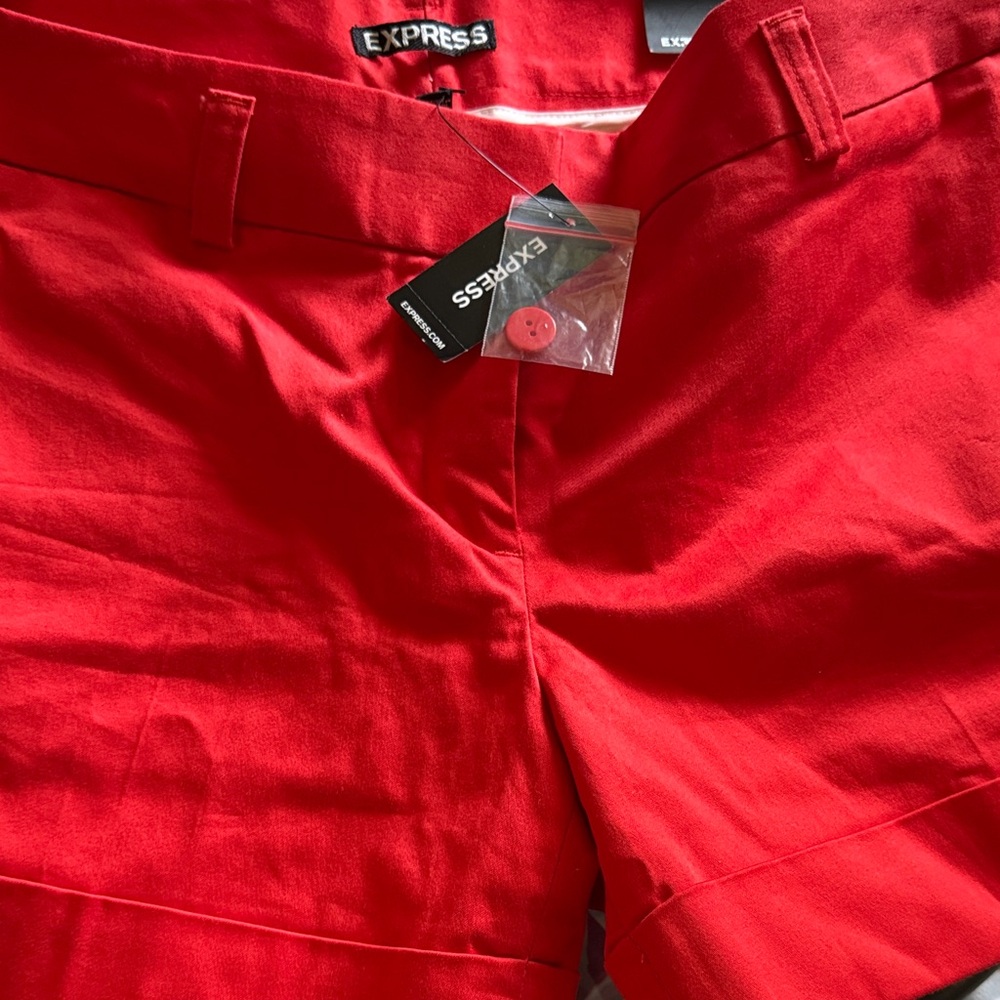 Red express shorts size 6. Never worn